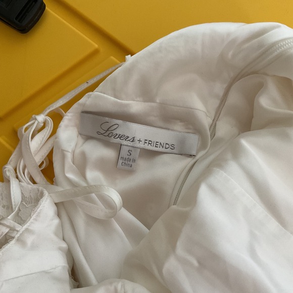 Lover And‎ Friends Womens Small White Lace Asymmetrical Midi Dress - Picture 8 of 8